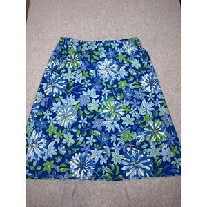 J. Crew Womens Size 2X Blue Floral Slip Skirt